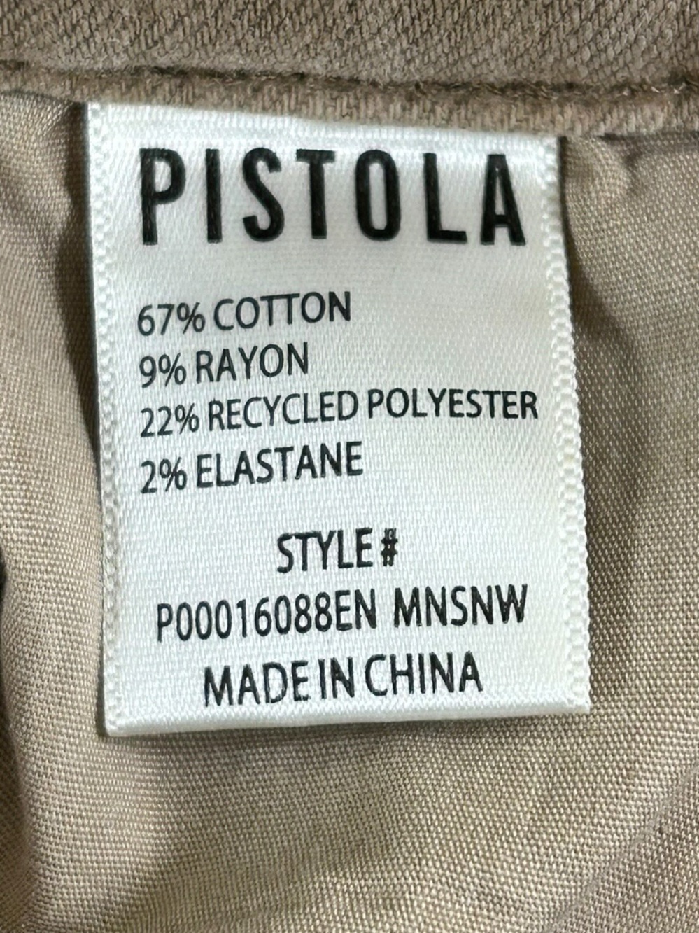 PISTOLA Lennon High Rise Crop Boot Jeans Mink Snow Taupe Sz 25 Stretch Neutral - Picture 10 of 16